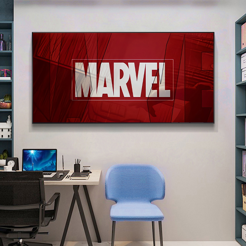 挂画漫威钢铁侠装饰画复仇者联盟美国队长绿巨人电影动漫客厅壁画