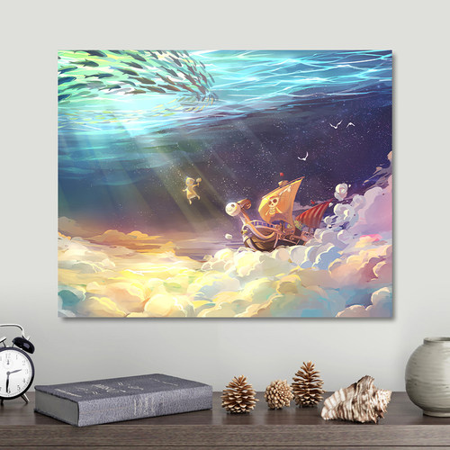 海贼王diy数字油画手工动漫路飞数字填色画索隆挂画尼卡油彩画