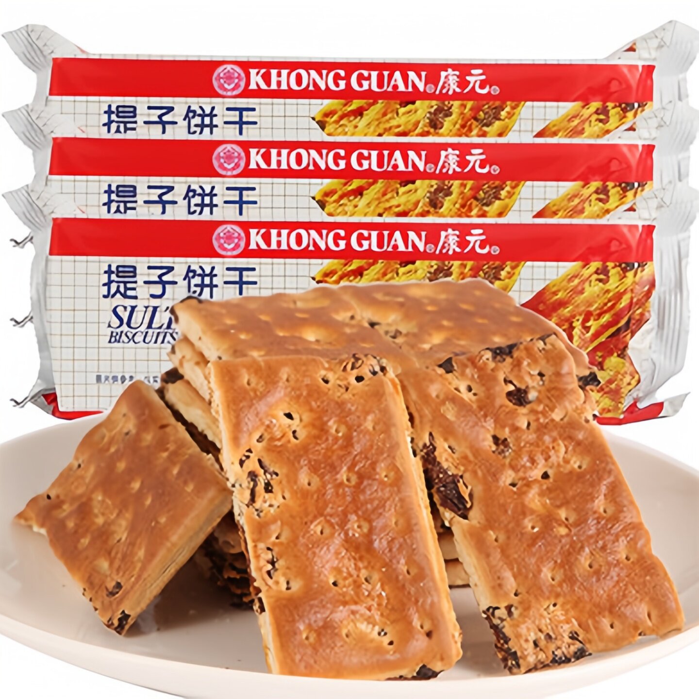 康元提子饼干椰子奶油朱古力味夹心饼干下午茶早餐代餐饼干200g