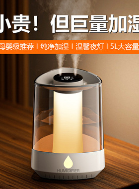 pdpj加湿器双喷便携可拆洗2025新款桌面小型迷你空气卧室家用静音