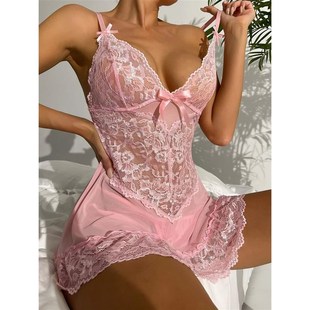 Lace Lingerie Costumes Erotic Set Hollow Women Bra