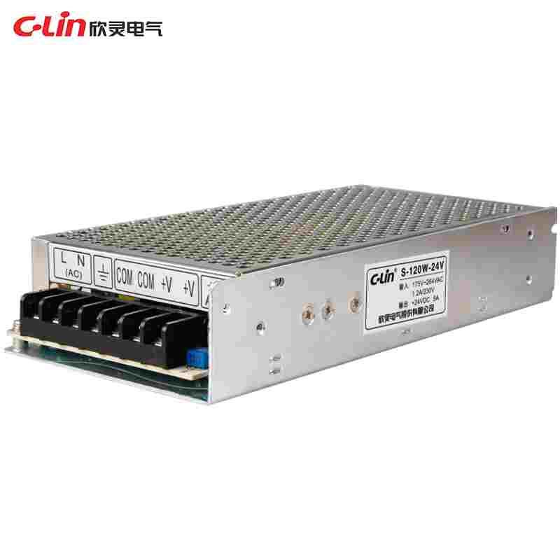 Clin欣灵牌 S-120W-24V 5A 24VDC 输出 单组输出 120W开关电源