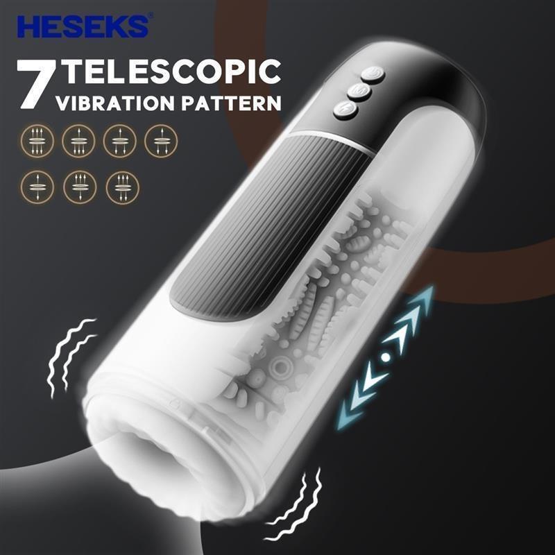 HESEKS Thrusting Vibrating Waterproof Male Masturbator Sex T