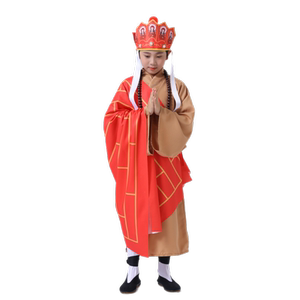儿童西游记唐僧四人表演出服袈裟禅杖面具佛珠帽和尚全套齐鲁唛娇