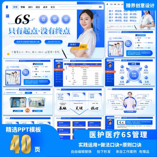 高级感可编辑6S管理培训PPT模板