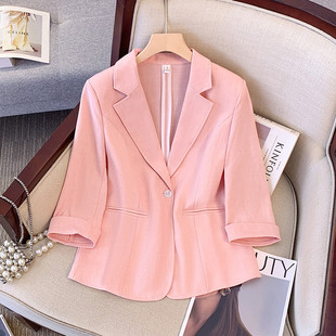拉夏贝尔2026春秋新款潮流设计感西装外套女韩系洋气休闲小西服女