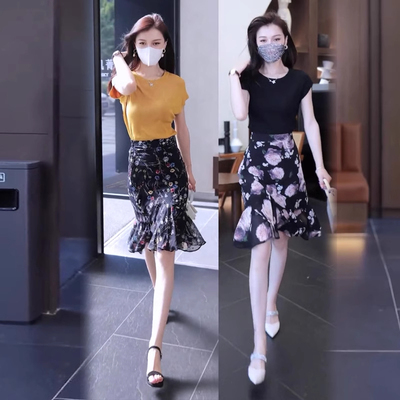 拉夏贝尔新款通勤中长裙女2025高腰显瘦半身小个子气质修身包臀裙