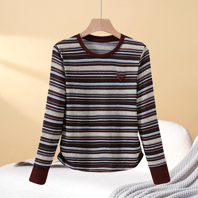 拉夏贝尔秋季爆款条纹T恤