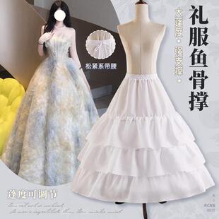 婚纱礼服裙撑lolita超蓬鱼骨暴力撑可调节大小主婚纱大圈内衬裙撑