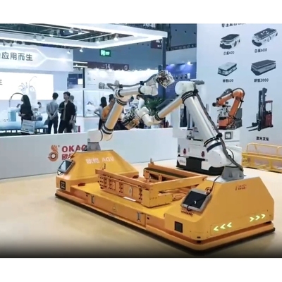 欧铠系统编程AGV物流小车 无人搬运车 搭载货架自动配送 智能A