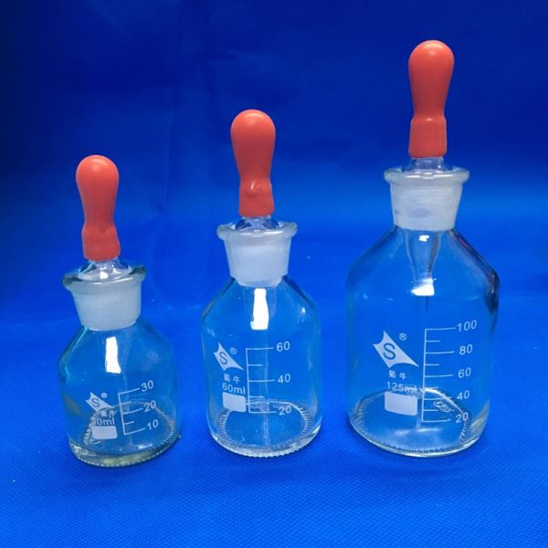 密封实验室小号调配瓶吸头吸管空瓶带滴管小玻璃瓶器皿分装带刻度