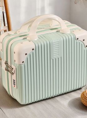 手提箱化妆箱女轻便小箱子14寸16寸大容量密码箱收纳包可挂大箱