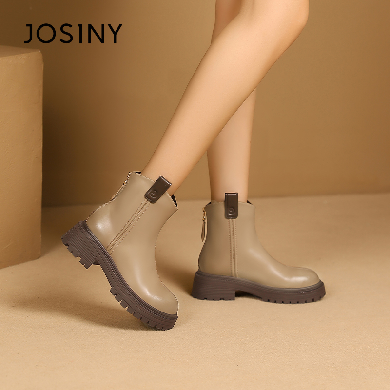 卓诗尼秋冬季显高烟筒靴