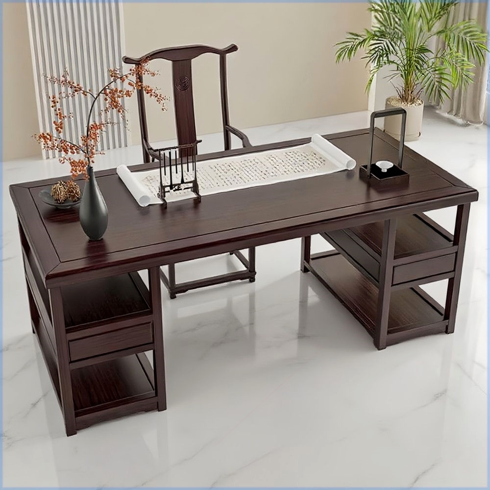 中式书法桌实木画案书画桌酸枝木书桌家用仿古国学桌子中国风