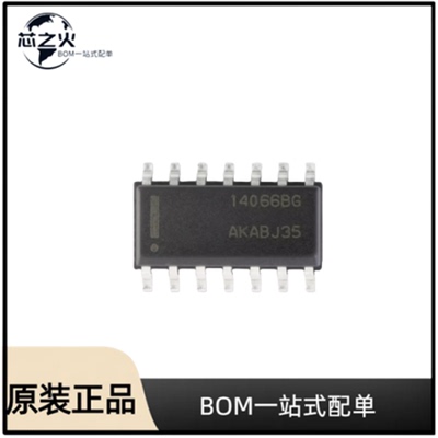 全新原装 MC14066BDR2G  封装 SOIC-14  模拟开关/多路复用器