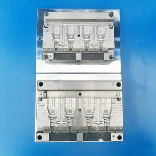 源头工厂插头模具 五金包胶模具 立式注塑模 品字尾插头模具