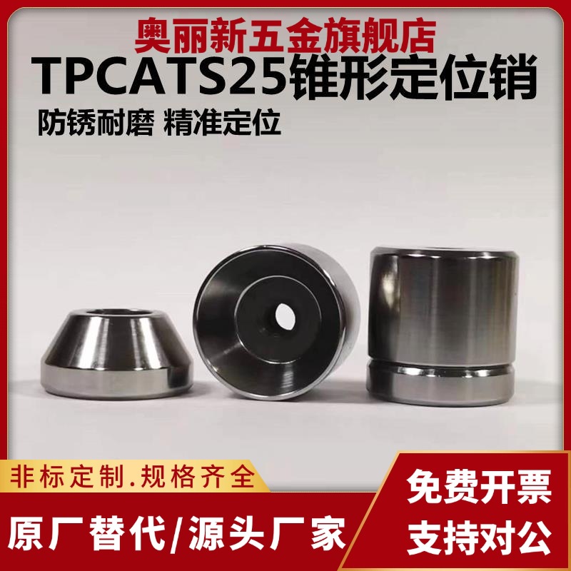 标准圆锥定位销短型位置限位块TPCATS25高精度定位柱STP-CT25
