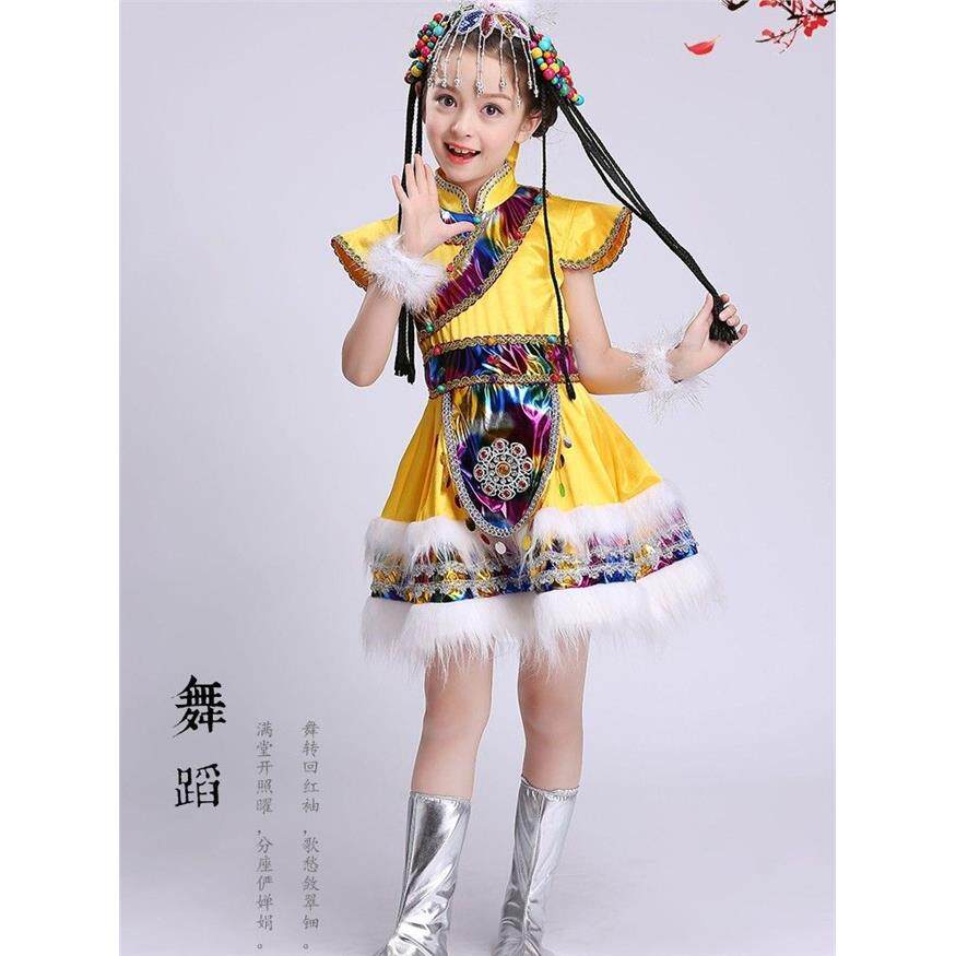 演出服表演服藏服藏族舞蹈服装水袖 蒙古族女藏族服装女少数民族