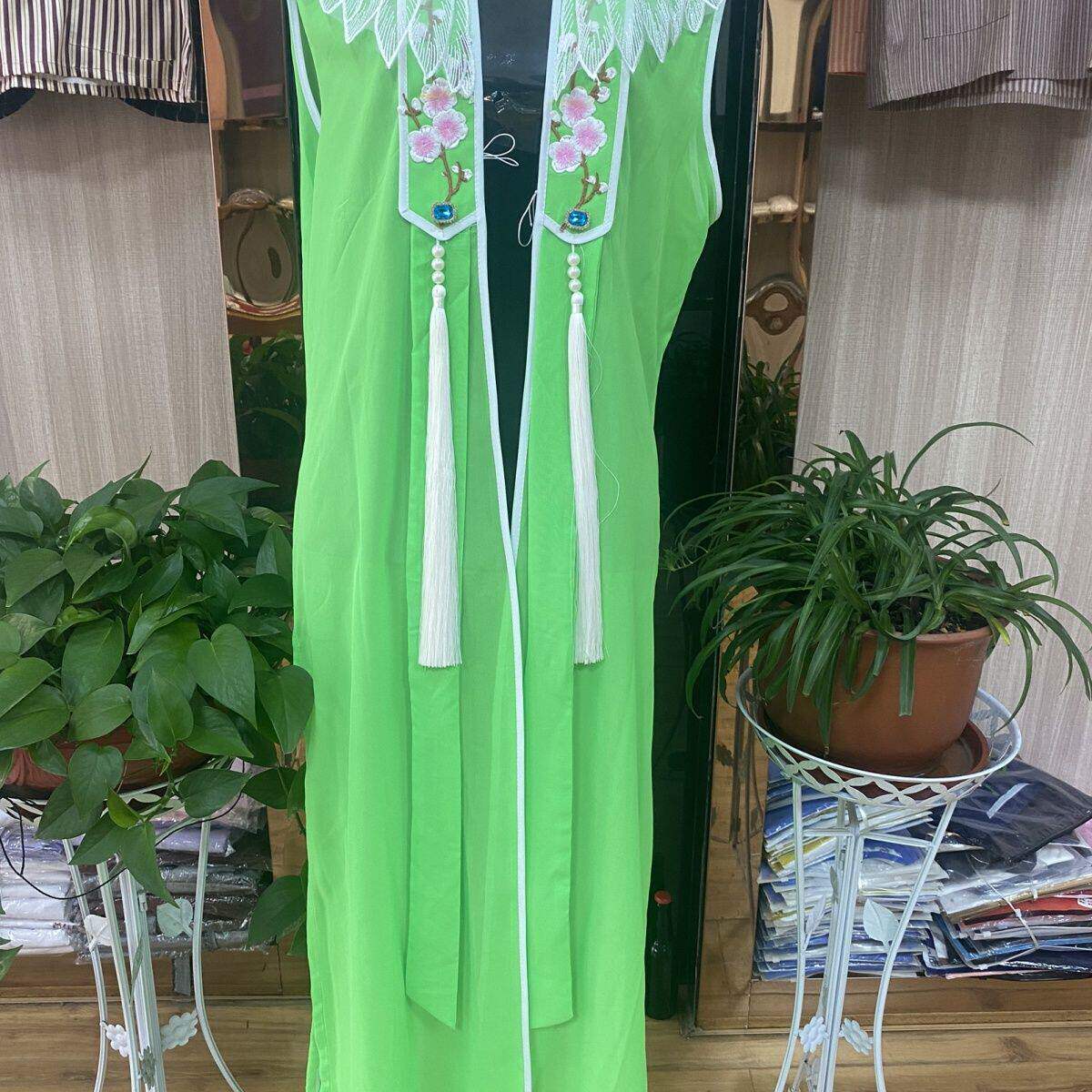 新款东北秧歌服 秧歌坎肩 雪纺纱秧歌服外披 秧歌服外搭男女通用