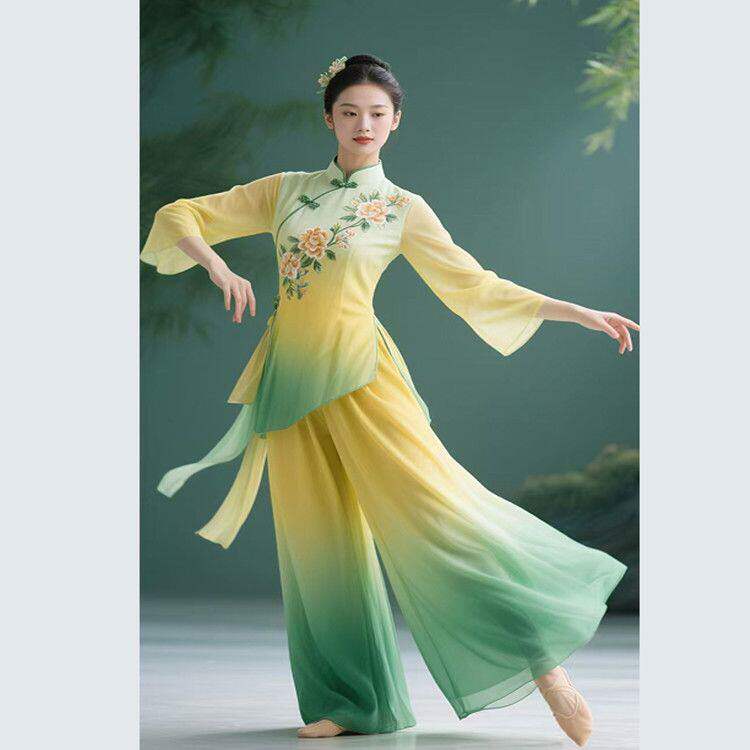 古典舞蹈服女中老年秧歌服扇子舞蹈练功服成人中国风广场舞演出服