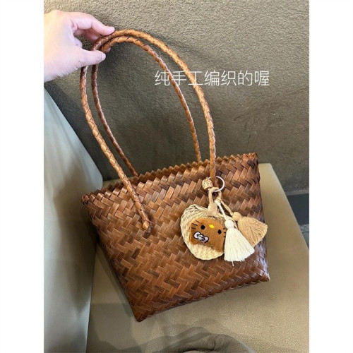 「Ohyoudo」法式少女•菜篮编织包/ins感时尚单肩包百搭手提包