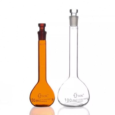 SCRC玻璃容量瓶A级过检透明棕色10 20 25 50ml 100250 500 1000ml