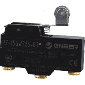 微动开关RZ-15GW22S-B3滚轮短杠杆型限位行程银点其它开关包邮