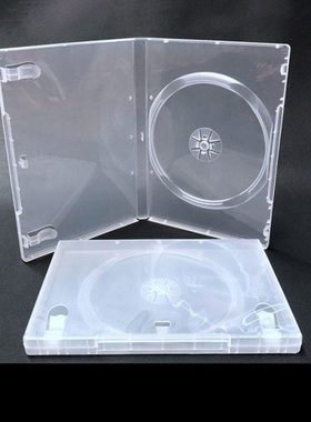 光盘盒长方形DVD/cd盒半透明两碟单片双四片装乳白色PP盒可插页