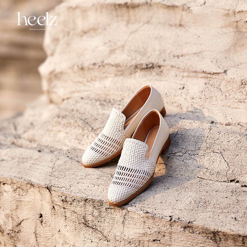 heelz 艺术工坊系列｜手工编织羊皮乐福鞋2.5公分