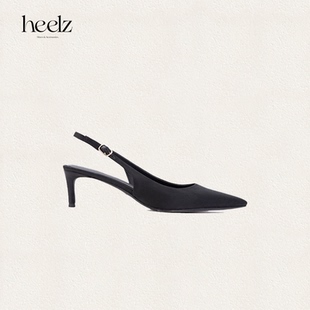 back尖头鞋 ｜真丝布Sling 6公分 履 heelz设计师手工鞋