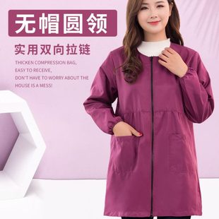 防油護(hù)衣工作服 圍裙家用廚房防水做飯女2021新款 長袖 罩衣大人時(shí)尚