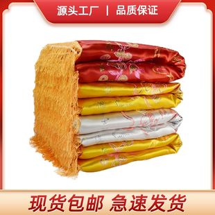 高端真丝织锦寿被棉被子男女款 寿衣配件铺盖垫被褥子丧事殡葬用品