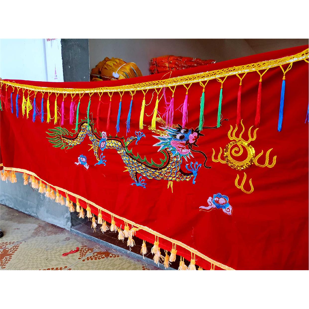 棺罩男女款殡葬用品刺绣龙凤平绒