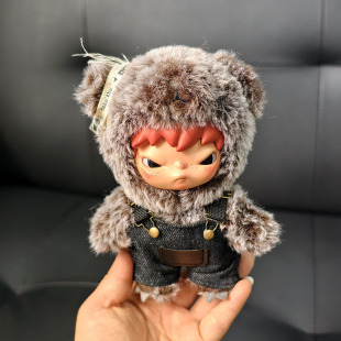 仅娃衣 潮流 小野Hirono公路日志毛绒公仔17cm着替衣服皮衣背带裤