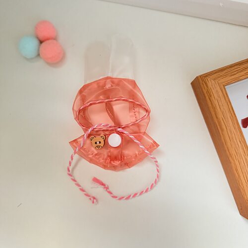 10CM拉布布娃衣labubu搪胶玩偶雨衣换装小鼻噶公仔着替4.0迷你