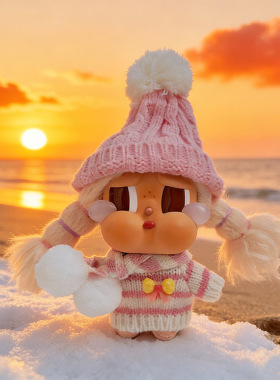 crybaby娃衣眼泪工厂哭娃毛衣搪胶衣服盲盒公仔着替樱桃木扣毛衣