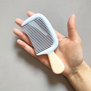 口袋梳子 高颜值冰淇淋防静电小号中齿儿童梳子加厚耐用家用便携式