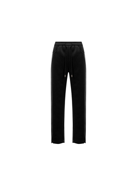 【悠然步调】简约高密绒保暖开叉小脚休闲醋酸羊绒裤WT44USY073