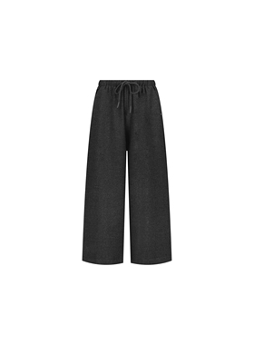 【巴黎走秀八分裤】厚实斜纹呢料休闲时尚阔腿八分长裤WT44USY039