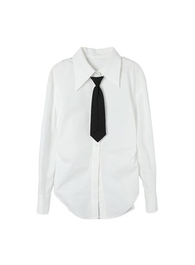 【高阶白衬衫】50支微弹高密锦棉收腰式领带衬衫W23AC2027