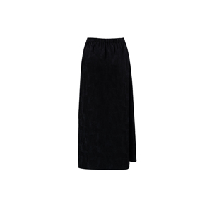 复古A版 麻感暗纹提花新中式 半身裙W24AR202 斑驳国风小黑裙