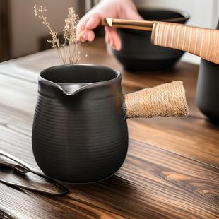 烤茶煮奶茶围炉煮茶可干烧壶耐高温侧把壶罐罐壶粗陶瓷熬中药家用
