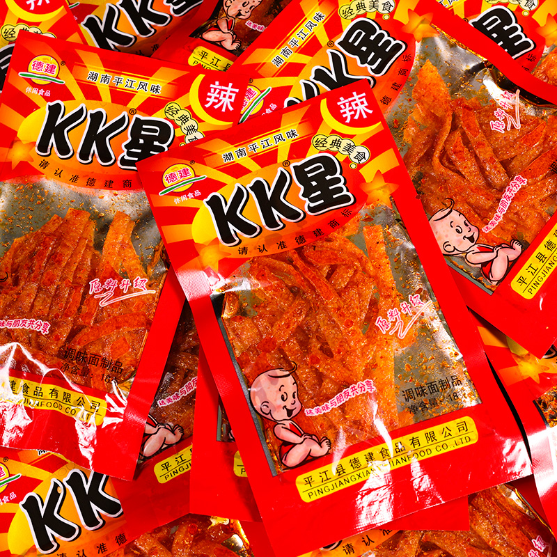 德建kk星辣条小零食休闲麻辣味老式小吃儿时经典面筋食品小吃辣条