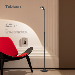 Tubicen小黑帽落地灯客厅高级感轻奢落地氛围灯卧室沙发旁边的灯