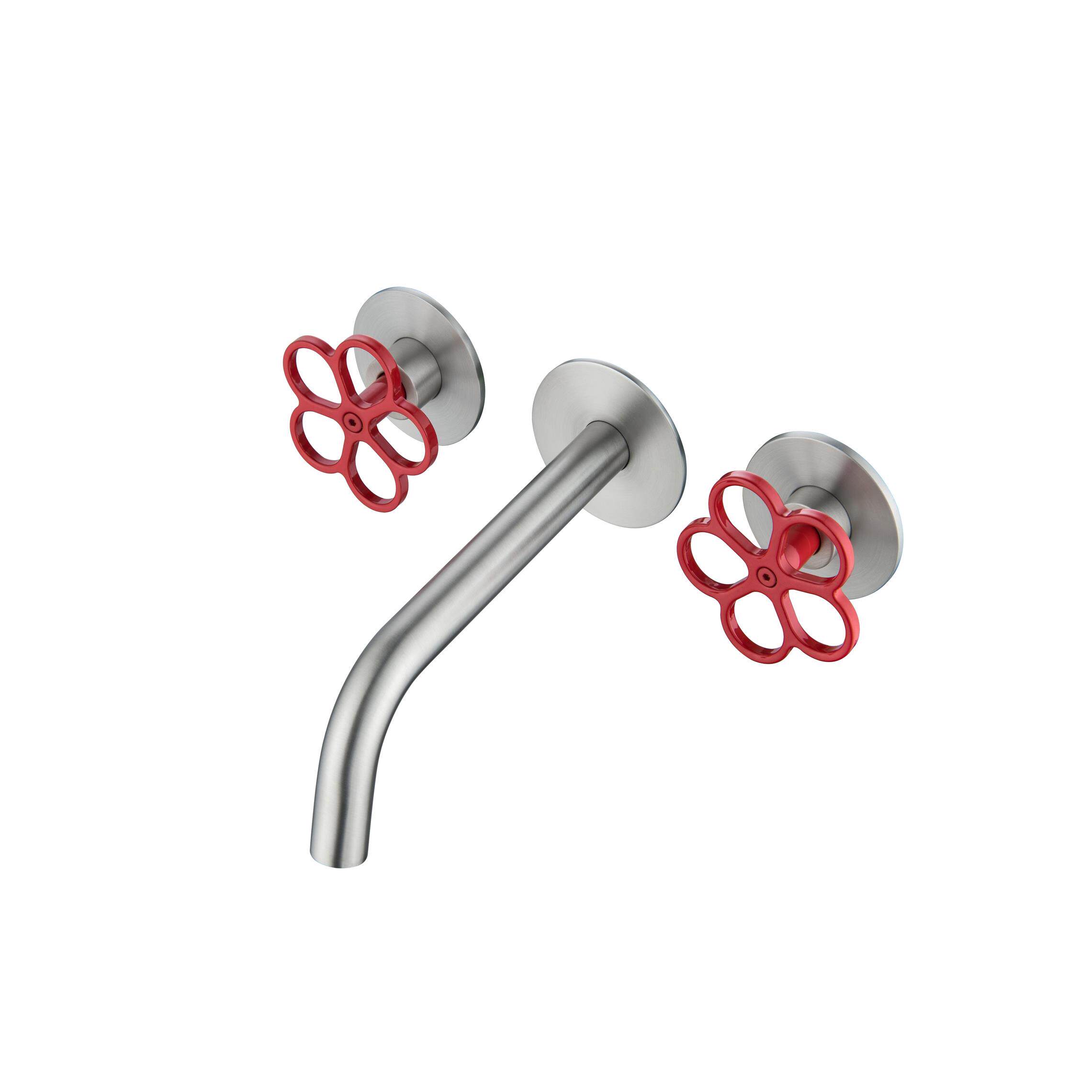 意大利凡蒂尼Fantini同款暗装面盆龙头预埋入墙小红花冷热水龙头