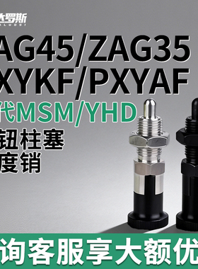 ZAG45/ZAG35细牙自锁旋钮柱塞分度销PXYKF/PXYAF6 8 10 12 16