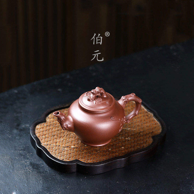 贴花梅花报春伯元紫砂中式