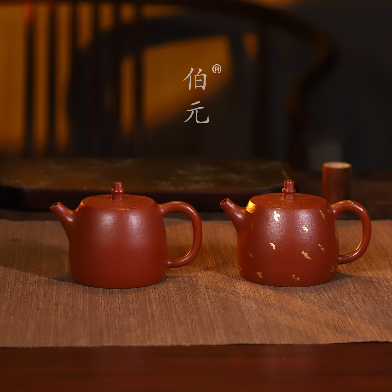 伯元中式紫砂洒金汉铎手工