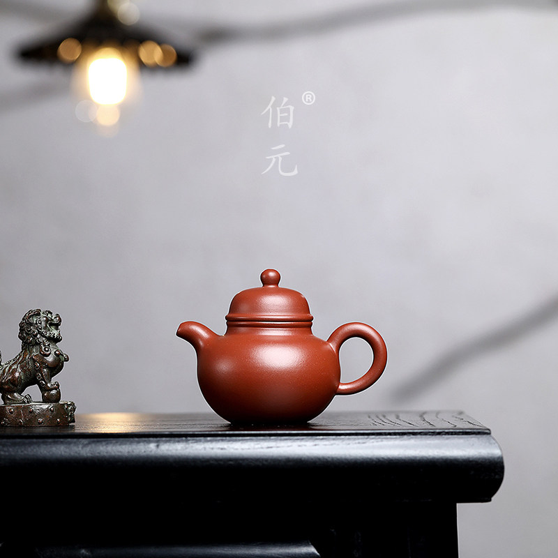 手工小品掇球伯元紫砂中式