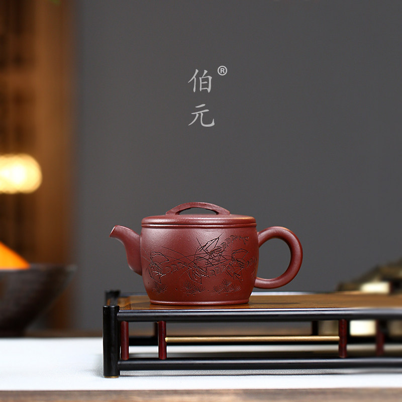 刻绘汉瓦伯元紫砂中式
